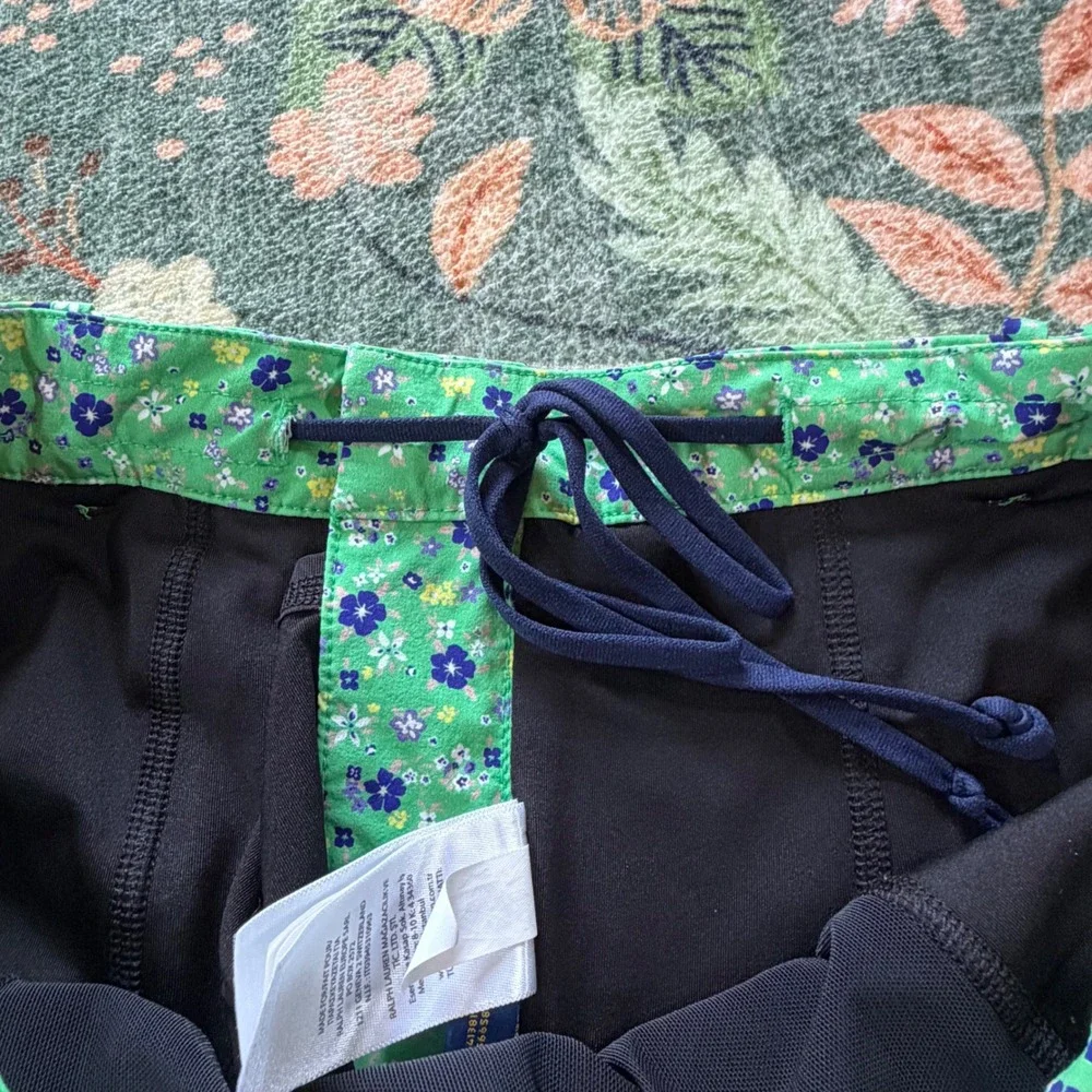 Polo Golf Ralph Lauren Mens 36 Floral Performance Shorts Green Swim Golf Stretch